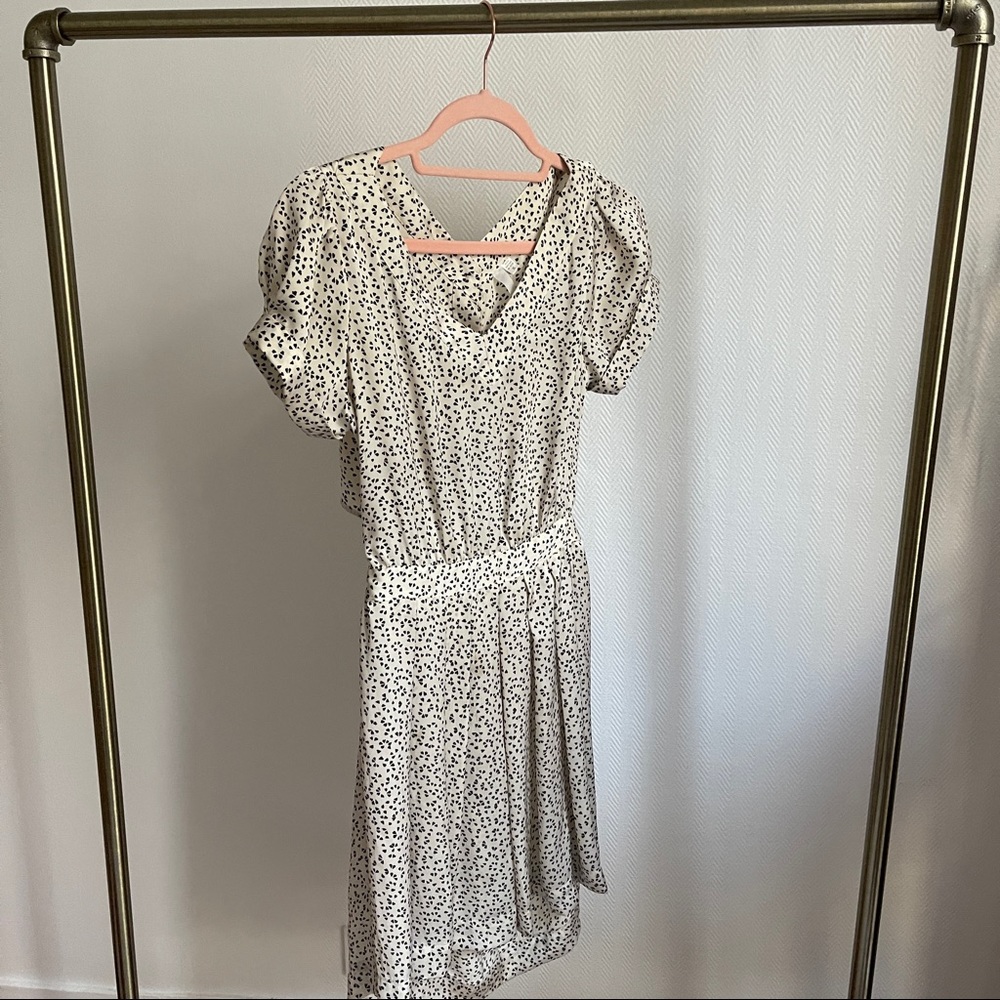Satin-style midi dress with cutout back